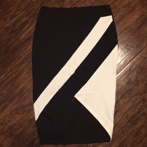 Black & White V Cut Skirt